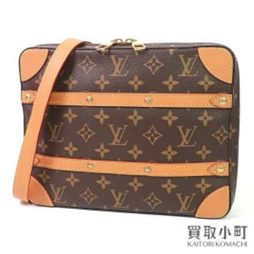 Louis Vuitton Soft Trunk Messenger Monogram Leather Shoulder Bag Crossbody LV